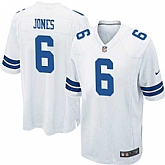 Nike Men & Women & Youth Cowboys #6 Jones White Team Color Game Jersey,baseball caps,new era cap wholesale,wholesale hats